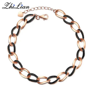 Punk Chain Bracelet Jewelry Rose Gold Jewelry Silver 925 Men Charm Waist Chain Belt