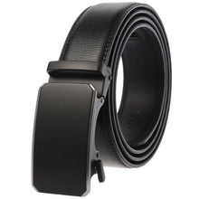 Load image into Gallery viewer, Automatic Buckle Ratchet Men Cowhide Leather Belt