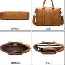 Load image into Gallery viewer, Wholesale custom fashion men vintage genuine leather executive business laptop briefcase bag with latch