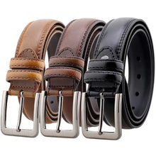 Load image into Gallery viewer, Width 3.3CM spot, men can choose a variety of colors pin buckle belt zk33-560