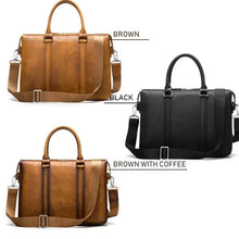 Load image into Gallery viewer, Wholesale custom fashion men vintage genuine leather executive business laptop briefcase bag with latch