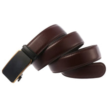 Load image into Gallery viewer, Automatic Buckle Ratchet Men Cowhide Leather Belt