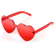 Load image into Gallery viewer, GD Heart Shape Sunglasses Rimless Transparent Heart Glasses Colorful Party Favors