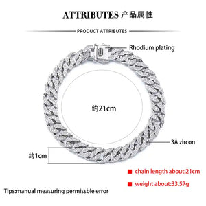 2022 Custom 925 Sterling silver Chain Link Curb Bracelet For Men Gift jewelry