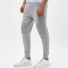 Load image into Gallery viewer, Apparel Design Services Snap Button Sweatpants Biker Trousers Men Jogger Pants Gym