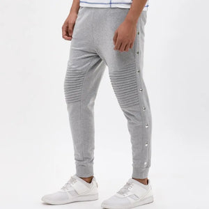 Apparel Design Services Snap Button Sweatpants Biker Trousers Men Jogger Pants Gym