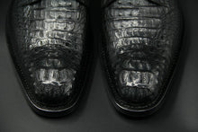 Load image into Gallery viewer, Crocodile leather thin belt small round head business men&#39;s shoes customized derby shoes