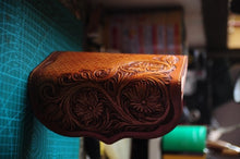 Load image into Gallery viewer, Hand-customed leather carving wallet leather top layer cow leather carrying underarm bag